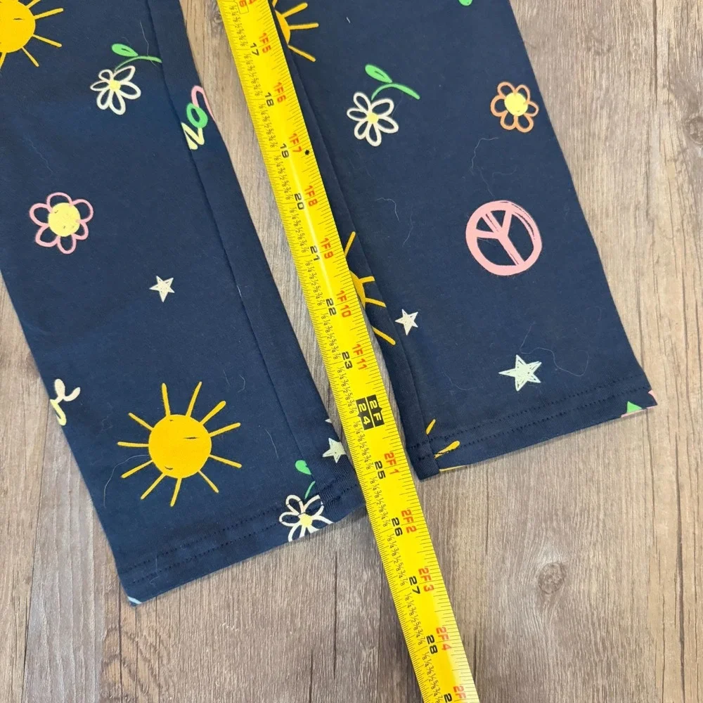 Old‎ Navy Leggings Girls XL (14-16) Multicolor Printed Logo Cotton Running Yoga